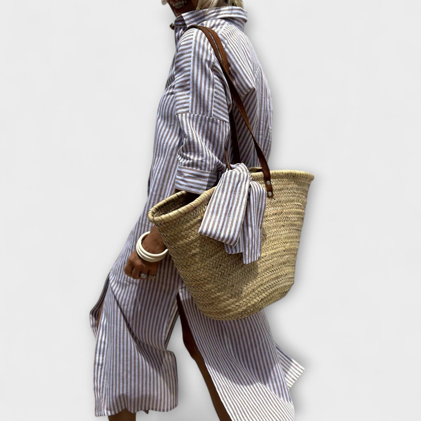 Cira – Φόρεμα πουκαμίσα με ρίγες