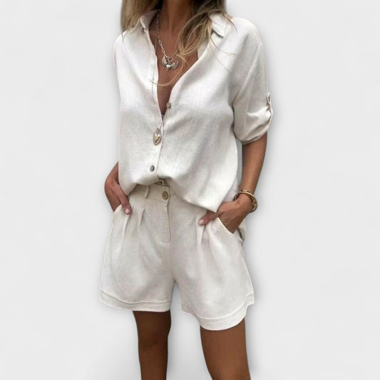 Κιάρα – Σετ Λινών Καλοκαιρινών Ρούχων