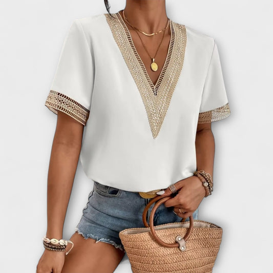 Γκρέτα – Τοπ με V Λαιμόκοψη