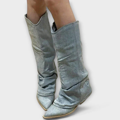 Γιούλια – Μπότες Denim Slouch