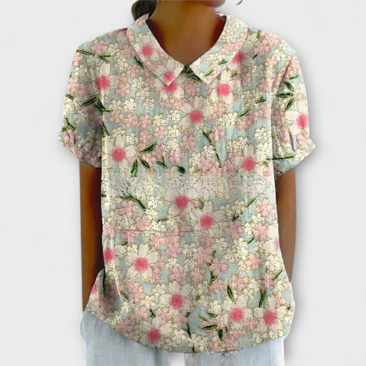 Έμμα – Λουλουδάτη Μπλούζα