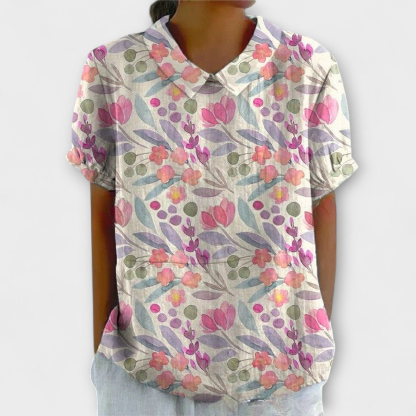 Έμμα – Λουλουδάτη Μπλούζα