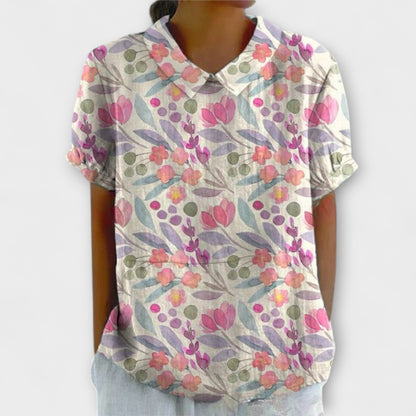 Έμμα – Λουλουδάτη Μπλούζα