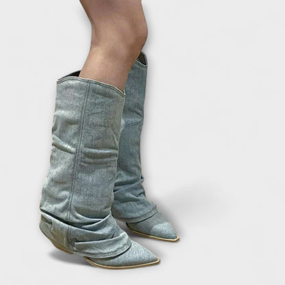 Γιούλια – Μπότες Denim Slouch