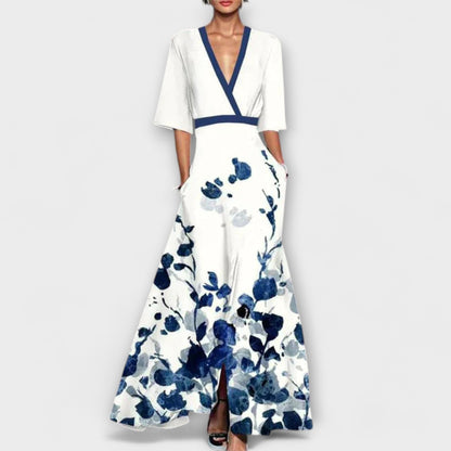 Γιούλια – Λουλουδάτο Maxi Φόρεμα