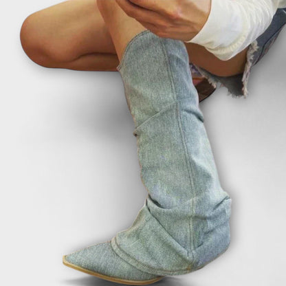 Γιούλια – Μπότες Denim Slouch