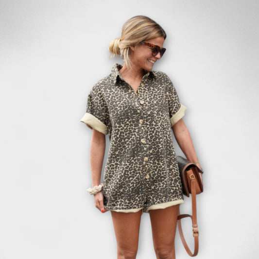 Azelia – Ολόσωμη Φόρμα με Λεοπάρ Σχέδιο