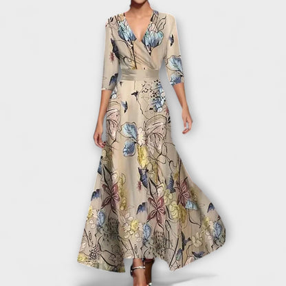 Γιούλια – Λουλουδάτο Maxi Φόρεμα