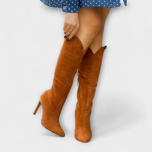 Ελένα – Μακριές Δερμάτινες Μπότες